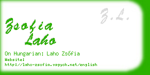 zsofia laho business card